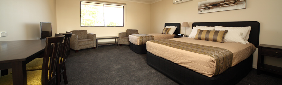 Comfortable beds, free Internet and Foxtel on flat screen TV